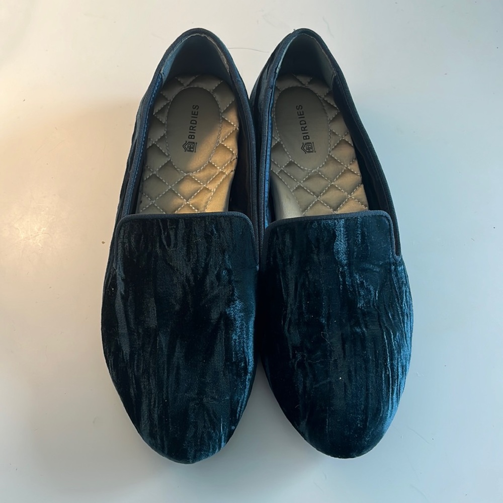 Blue Crushed Velvet Birdies